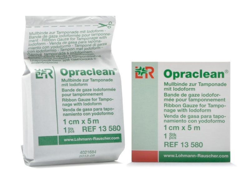 Opraclean Gaasverband met Jodoform 1 cm x 5 meter