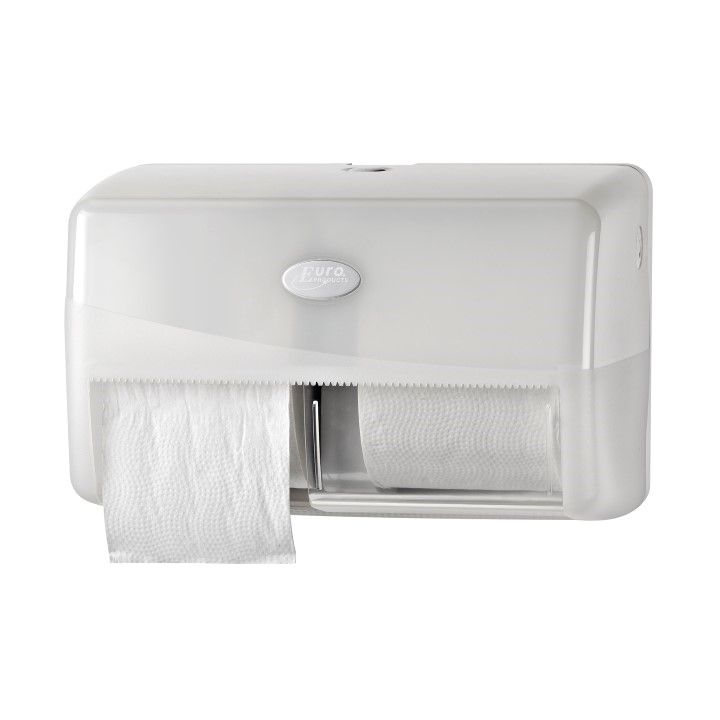 Pearl White Duo Toiletrolhouder - Compact