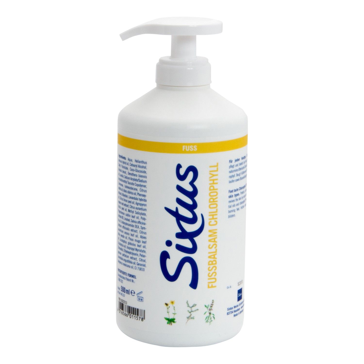 Sixtus Sixtuwohl voetbalsem chlorophyll 500 ml