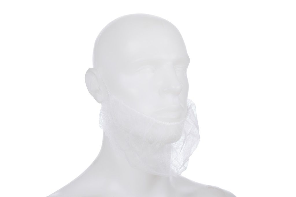 Disposable baardmasker doos à 100 stuks wit