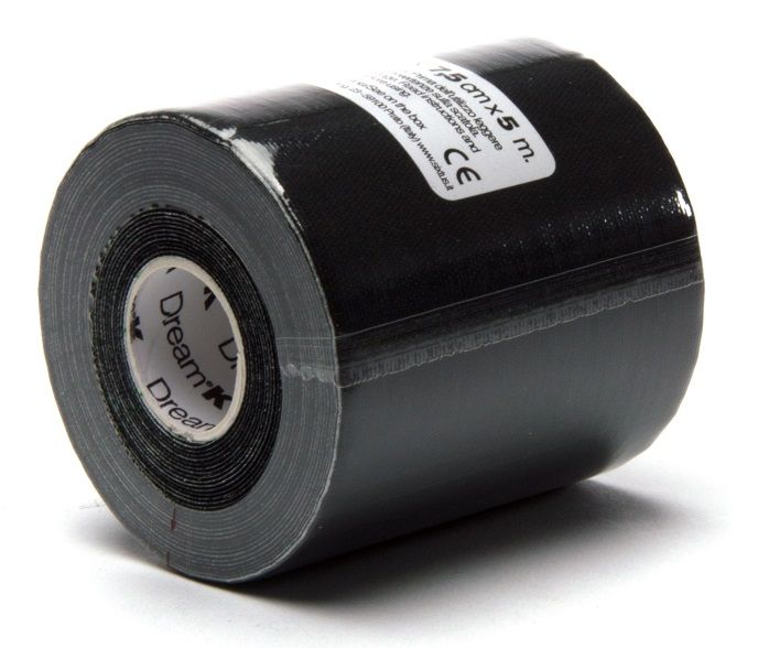 Dream K tape 7,5 cm x 5 meter zwart