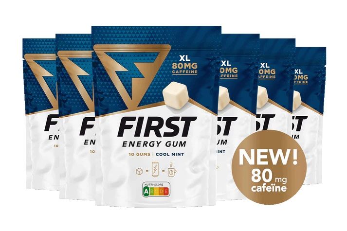 First Energy Gum Cool Mint - 80 mg cafeïne