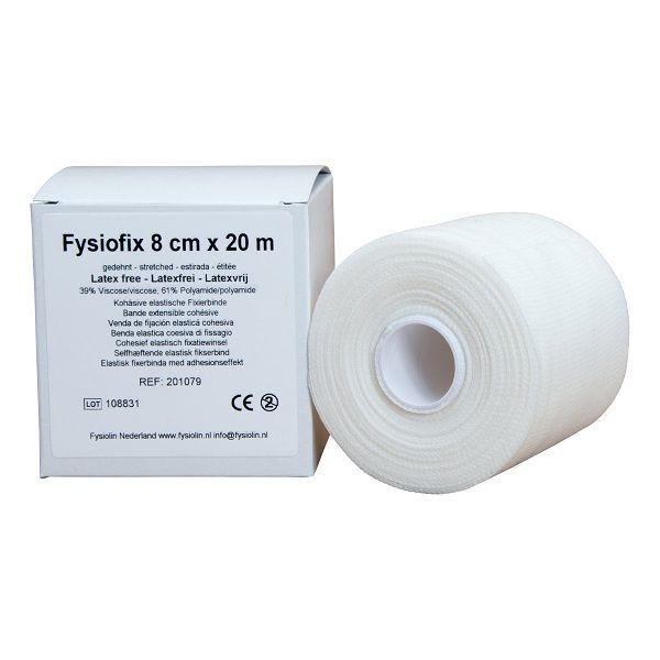 FysioFix fixatiewindsel latexvrij 8 cm x 20 meter (NIEUW)
