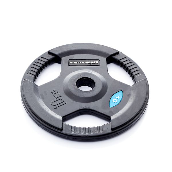 Halterschijf 10 kg rubber zwart - 50 mm per stuk