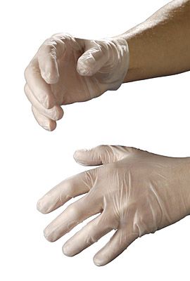 Vinyl handschoenen Large per paar verpakt