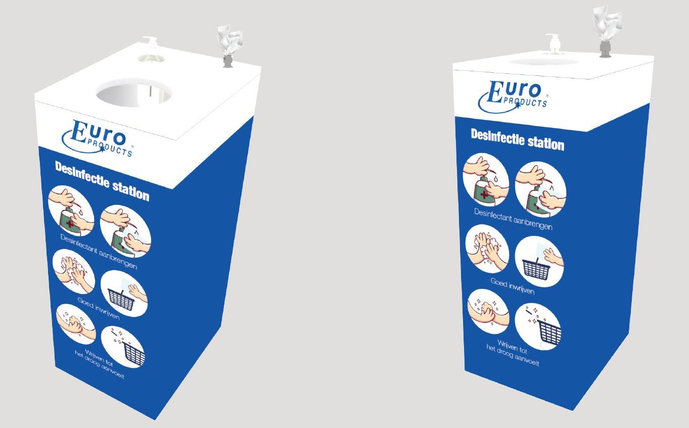 Desinfectie - reinigings - hygiënestation