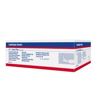 Leukotape classic sporttape 2,5 cm x 10 meter doos à 12 stuks wit
