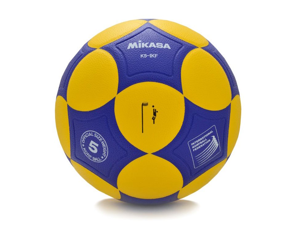 Mikasa korfbal K5-IKF official blauw geel maat 5