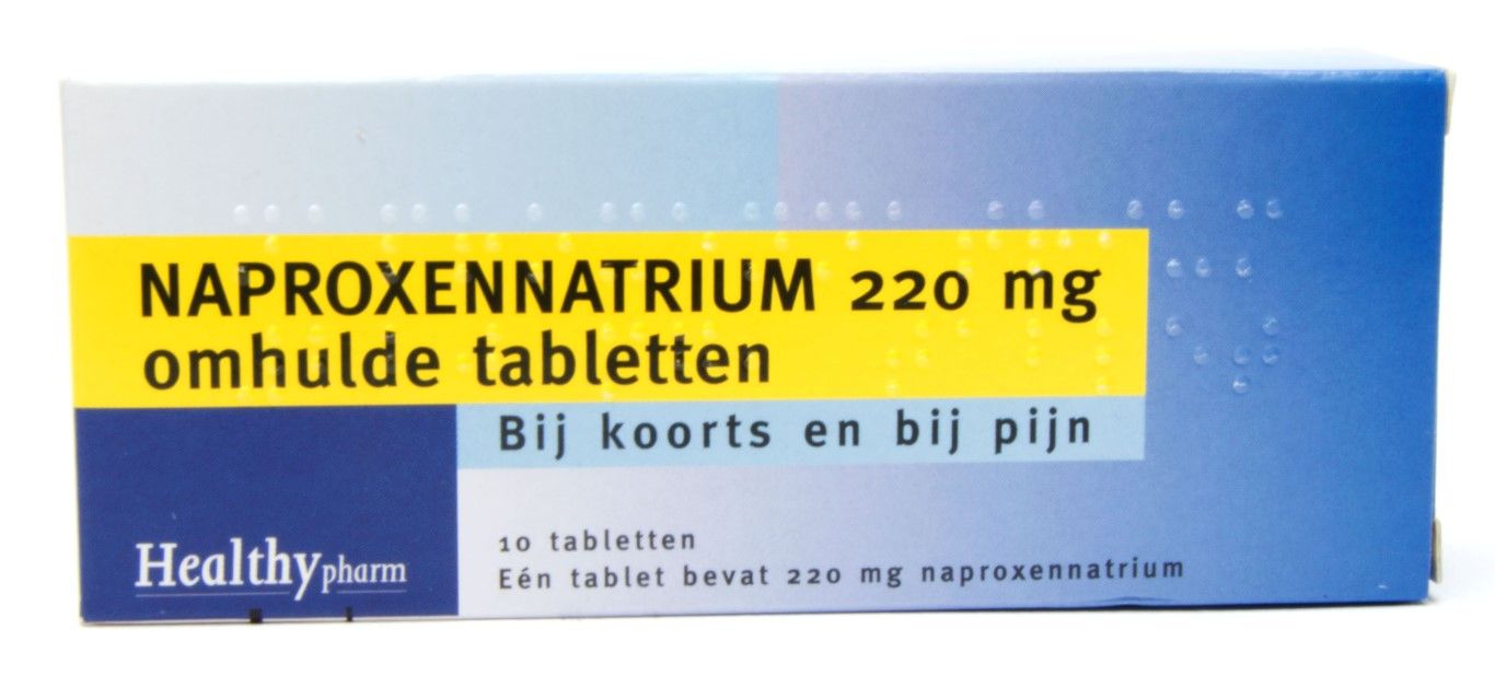 Naproxen tabletten 220 mg à 10 stuks, ontstekingsremmende pijnstiller