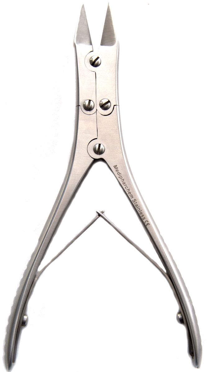 Nageltang met dubb. overbrenging 15 cm recht rvs uitvoering