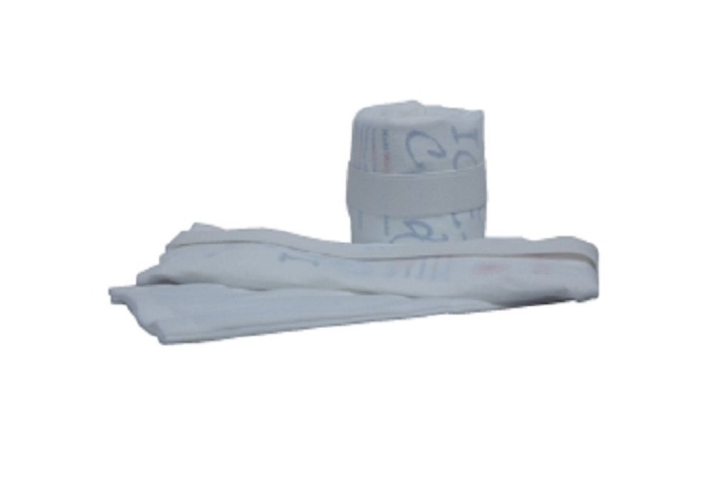 Reusable badstof coldpackhouder met klittenband 12 cm x 29 cm met klittenband sluiting en elastische band