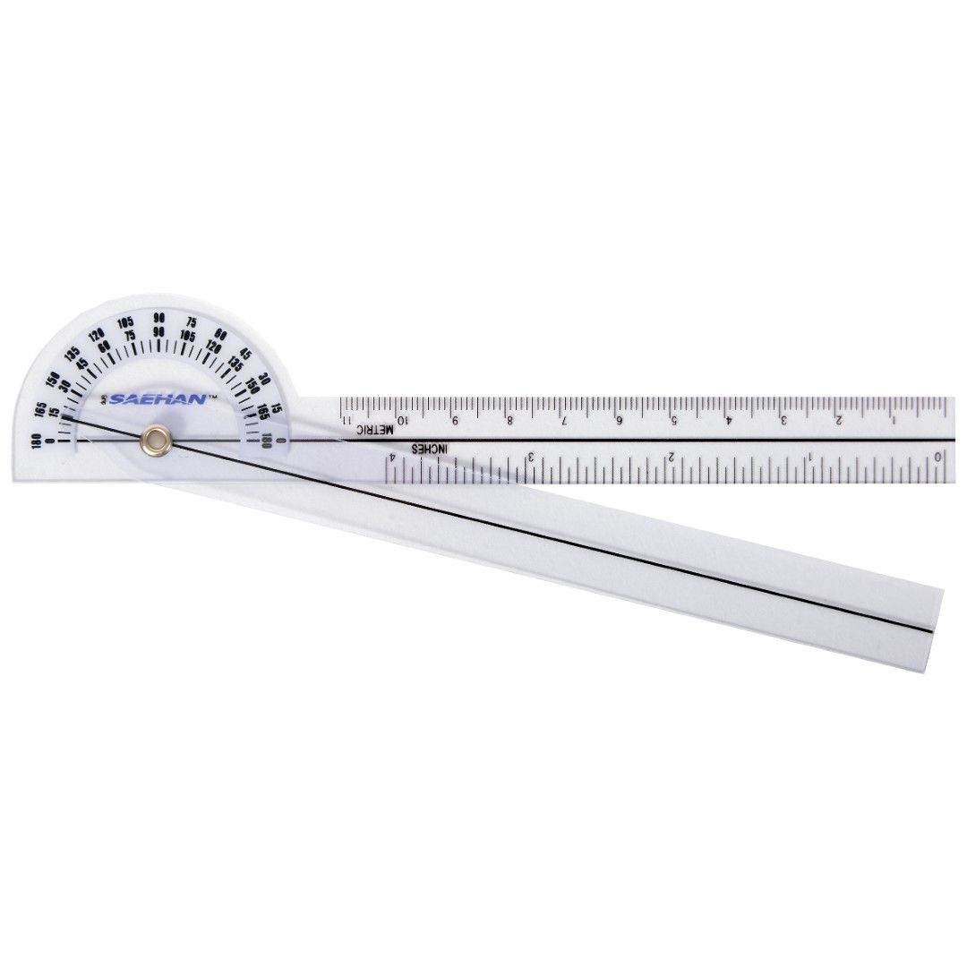 SAEHAN Pocket kunststof goniometer 15 cm 180° per 5°