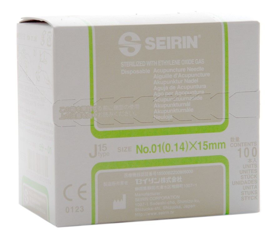 Seirin type J 0,14 mm x 15 mm à 100 stuks