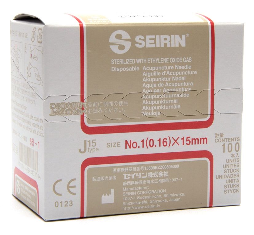 Seirin naalden type J 0,16 mm x 15 mm à 100 stuks