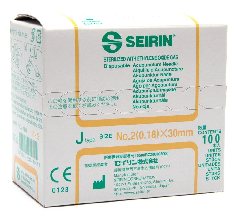 Seirin type J 0,18 mm x 30 mm à 100 stuks