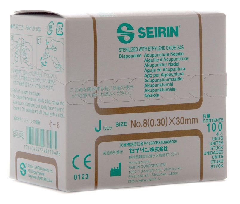 Seirin naalden type J 0,30 mm x 30 mm à 100 stuks