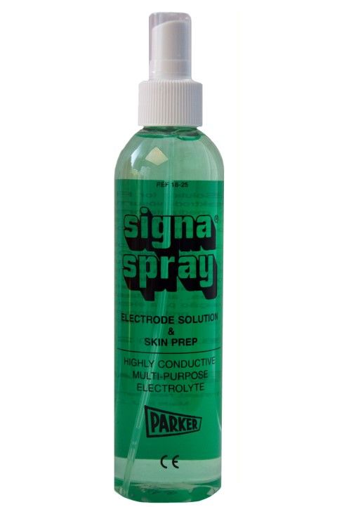 Signaspray lichaams electrode contactspray à 250 ml. Signaspray is een heldere contactspray. De spray is gemakkelijk aan te brengen maar ook makkelijk schoon te maken. De elektrodespray zorgt er voor dat de electrodes van meetapparatuur een goede geleidin
