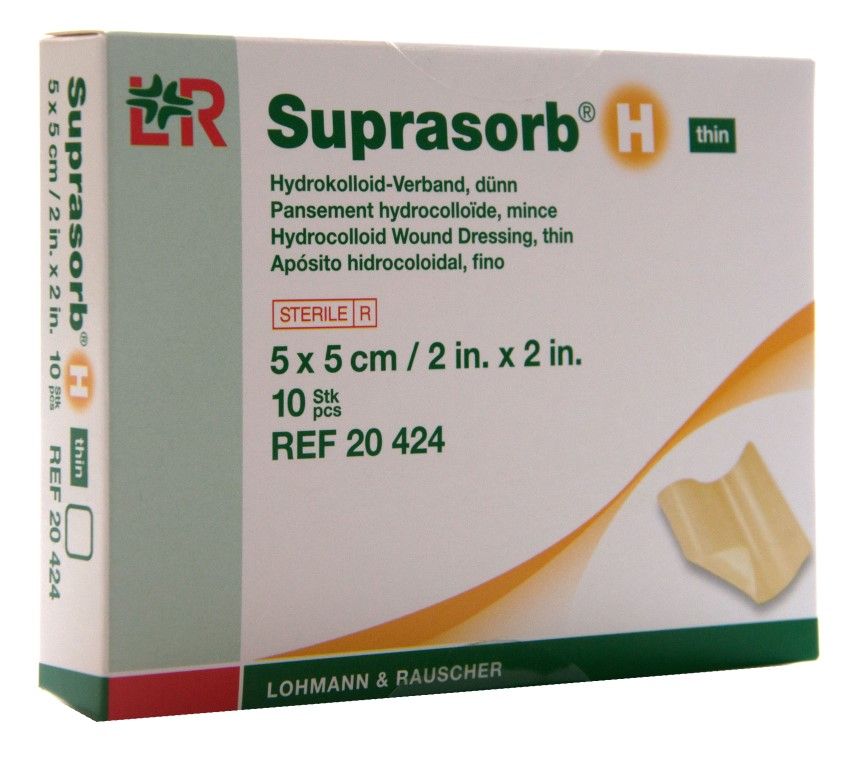 Suprasorb H Hydrocolloid Thin 5 cm x 5 cm à 10 stuks
