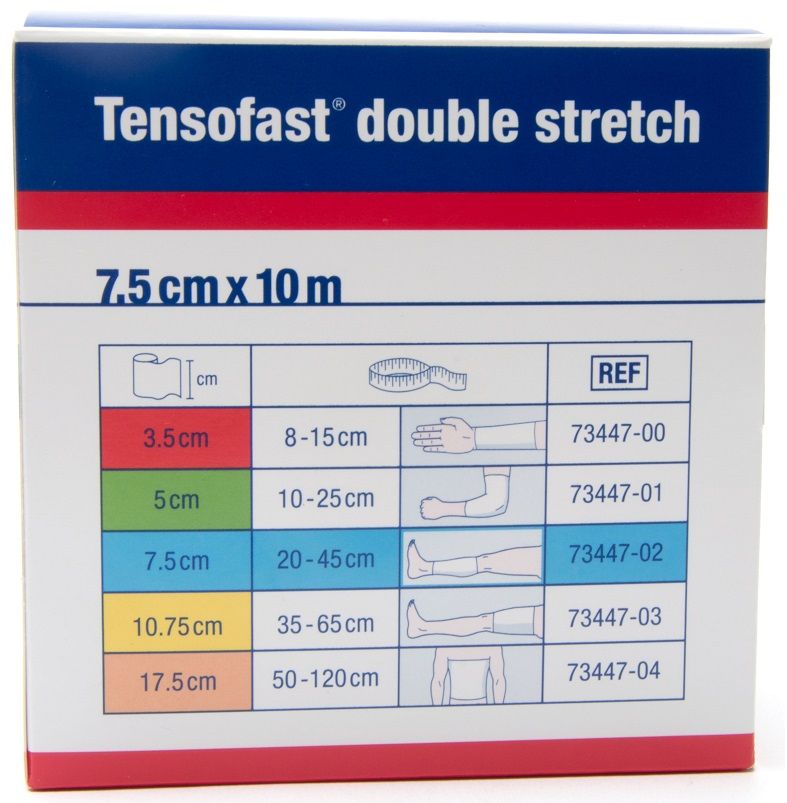 Tensofast double stretch 10,75 cm x 10 meter geel