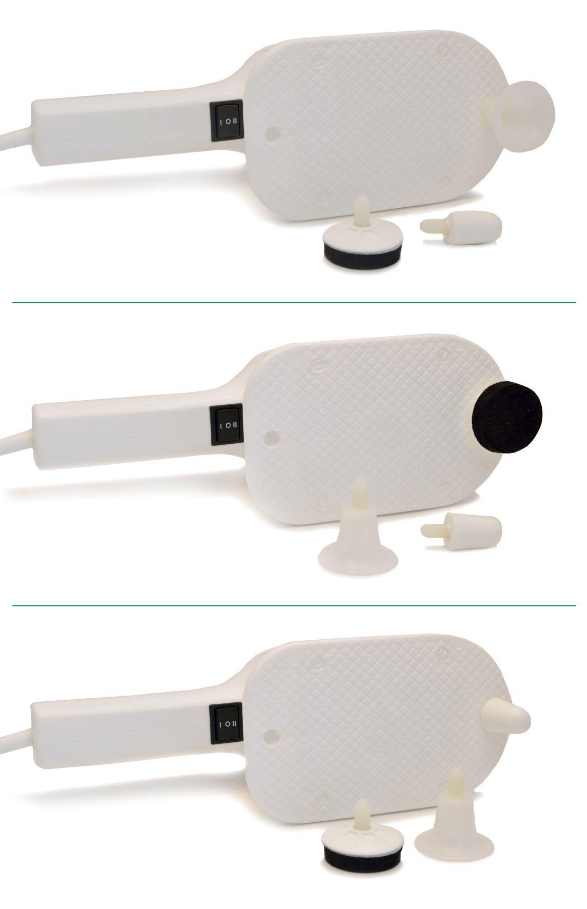 Vibrax Medex 3 opzetstukken kelkje, rondje en stiftje