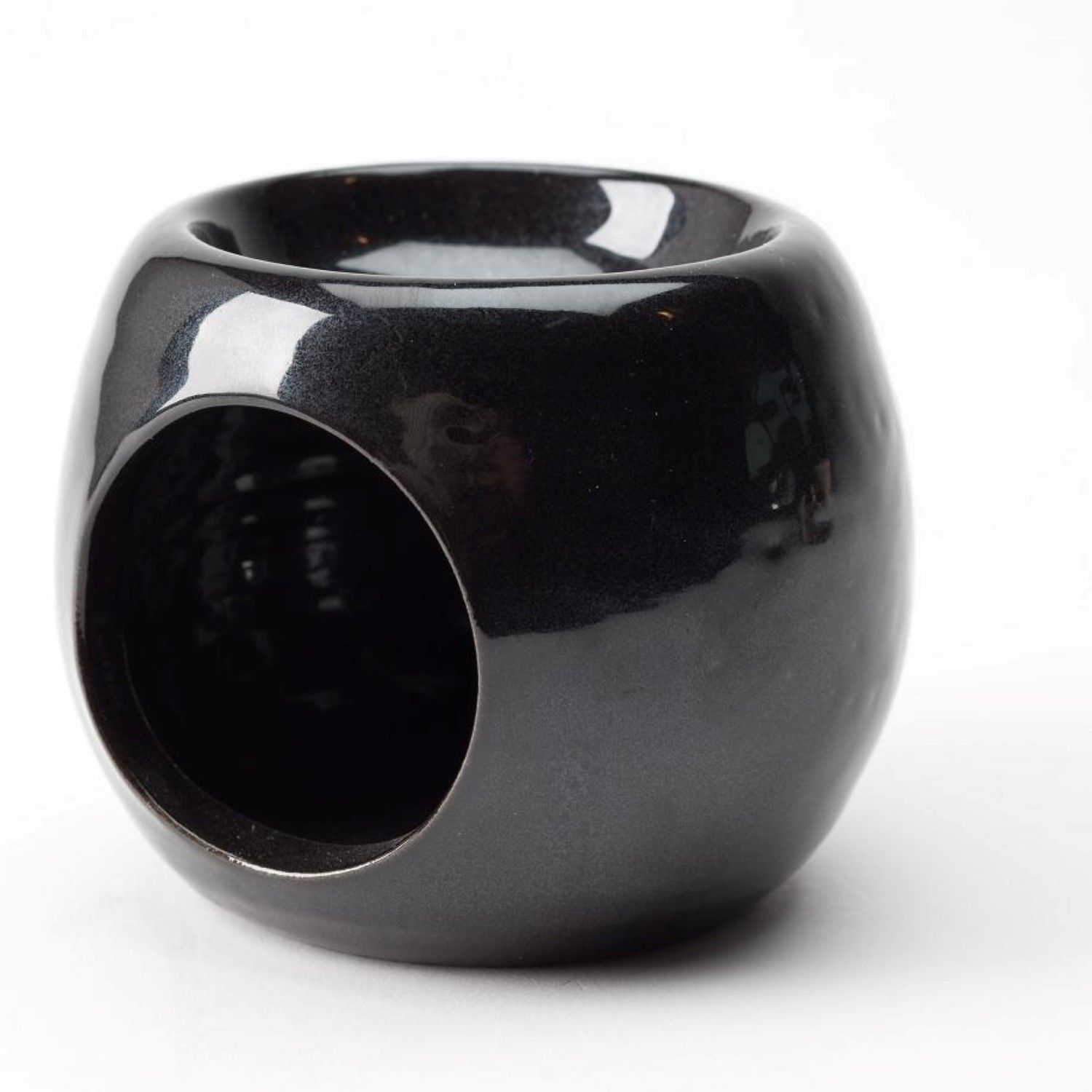 Volatile aromalamp bol (waxine lichtje) zwart